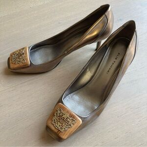 Elie Tahari‎ Gold/ Silver Pump / SZ 38/8